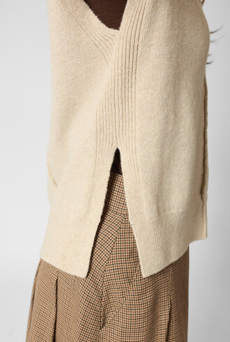 Pomandere Wool And Cashmere Vest Ivory