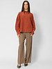Pomandere Habutai Silk and Cotton shirt Terracotta