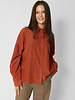 Pomandere Habutai Silk and Cotton shirt Terracotta