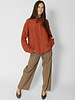 Pomandere Habutai Silk and Cotton shirt Terracotta