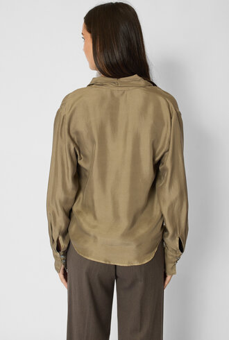 Pomandere Silk Blouse Clay