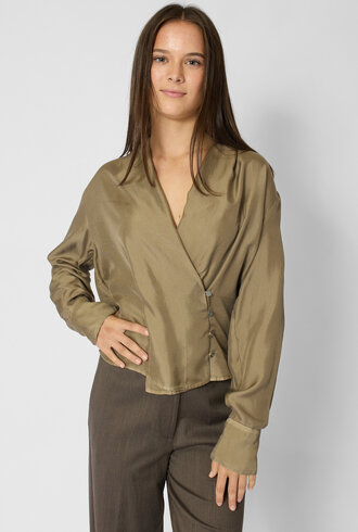 Pomandere Silk Blouse Clay