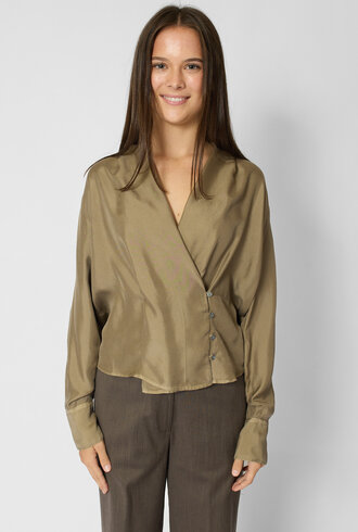 Pomandere Silk Blouse Clay