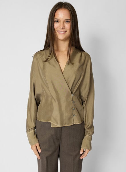 Pomandere Silk Blouse Clay