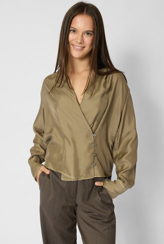 Pomandere Silk Blouse Clay