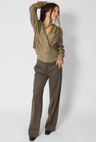 Pomandere Silk Blouse Clay