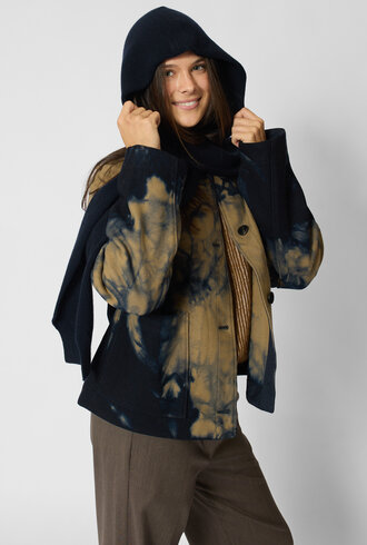 Pomandere  Hooded Scarf Night Blue