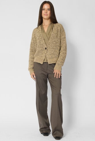 Pomandere  Bouclé Cardigan Sand