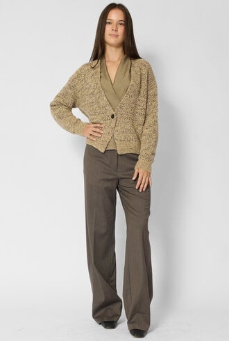 Pomandere  Bouclé Cardigan Sand