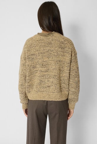 Pomandere  Bouclé Cardigan Sand