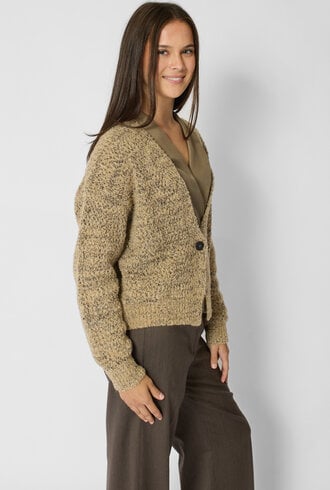 Pomandere  Bouclé Cardigan Sand