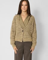 Pomandere Bouclé Cardigan Sand
