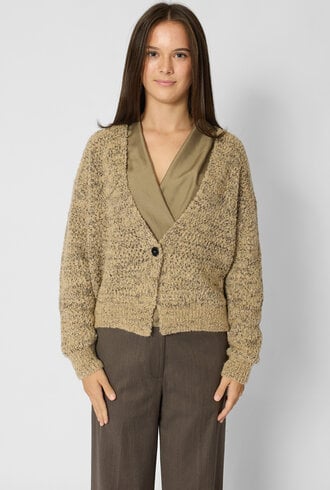 Pomandere  Bouclé Cardigan Sand
