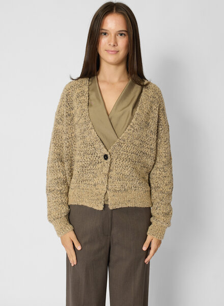Pomandere Bouclé Cardigan Sand