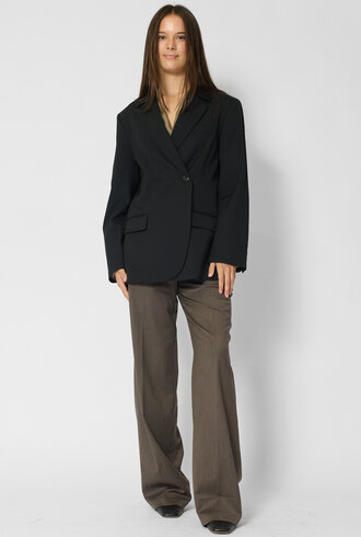 Pomandere Double-Breasted Jacket Black