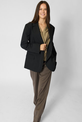 Pomandere Double-Breasted Jacket Black