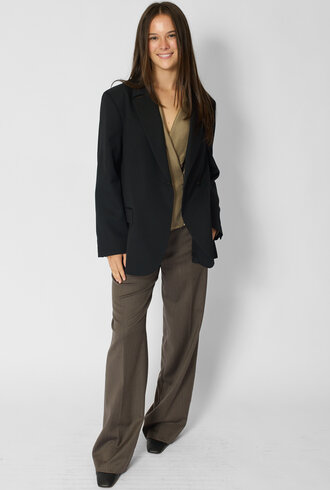 Pomandere Double-Breasted Jacket Black