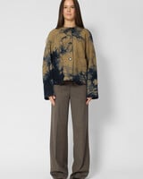 Pomandere Garment-Dyed Wool Cloth Coat Navy