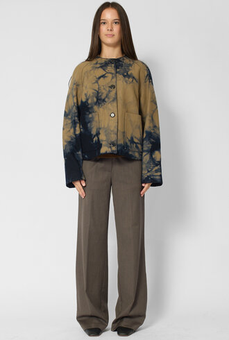 Pomandere Garment-Dyed Wool Cloth Coat Navy