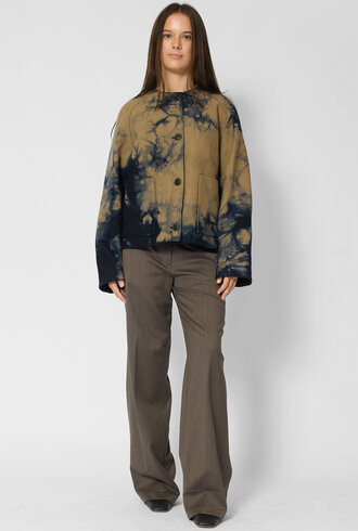 Pomandere Garment-Dyed Wool Cloth Coat Navy