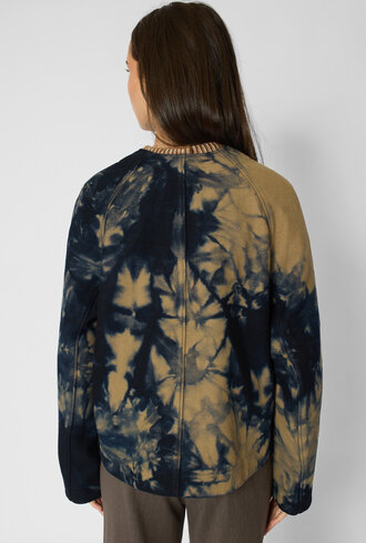 Pomandere Garment-Dyed Wool Cloth Coat Navy