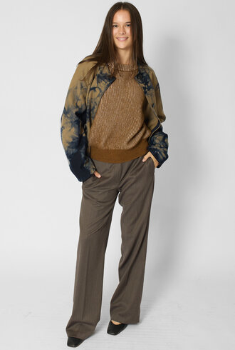 Pomandere Garment-Dyed Wool Cloth Coat Navy