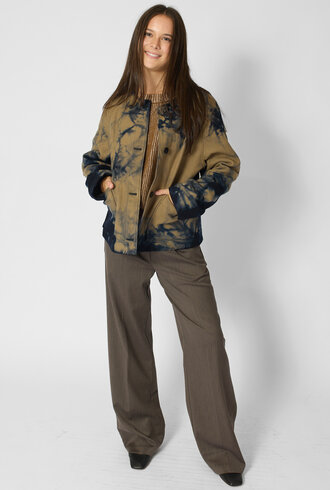 Pomandere Garment-Dyed Wool Cloth Coat Navy