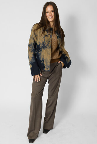 Pomandere Garment-Dyed Wool Cloth Coat Navy