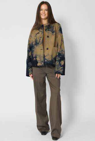 Pomandere Garment-Dyed Wool Cloth Coat Navy