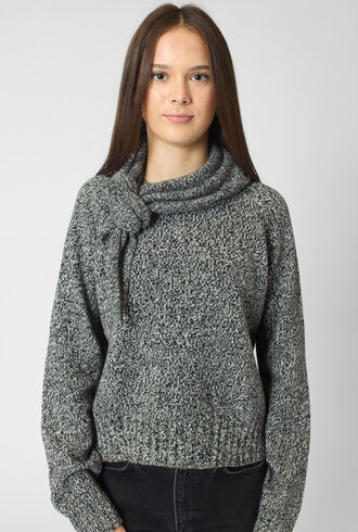 MJW. Marl Scarf Black/Natural