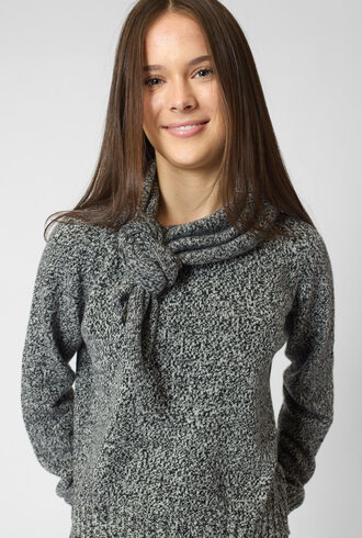 MJW. Marl Scarf Black/Natural