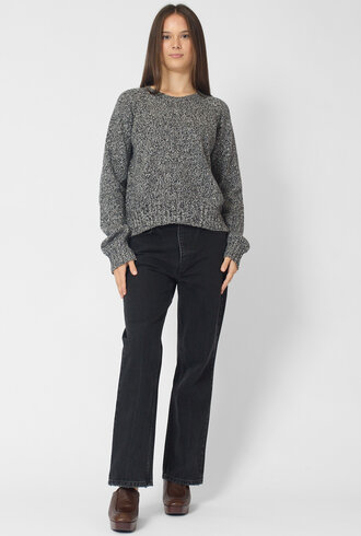 MJW. Tweed Cashmere Pullover Black/Ivory