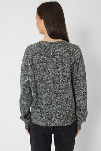 MJW. Tweed Cashmere Pullover Black/Ivory