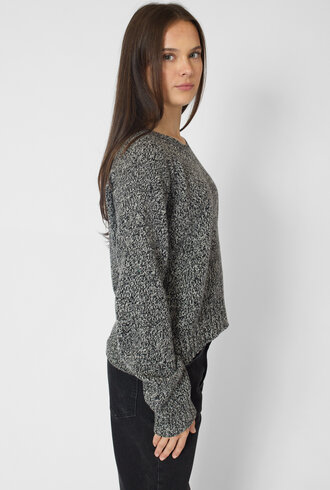 MJW. Tweed Cashmere Pullover Black/Ivory