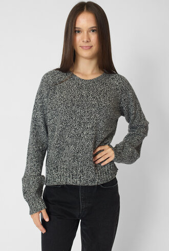 MJW. Tweed Cashmere Pullover Black/Ivory