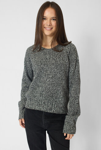 MJW. Tweed Cashmere Pullover Black/Ivory