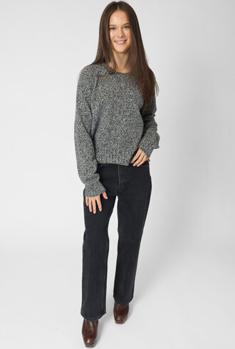 MJW. Tweed Cashmere Pullover Black/Ivory