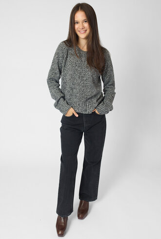 MJW. Tweed Cashmere Pullover Black/Ivory