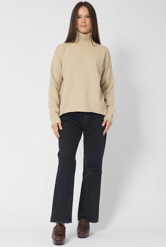 MJW. High Neck Oversized Pullover Oat