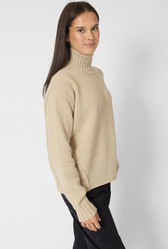 MJW. High Neck Oversized Pullover Oat