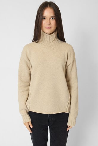 MJW. High Neck Oversized Pullover Oat