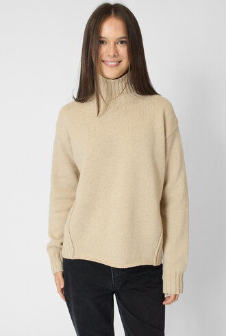 MJW. High Neck Oversized Pullover Oat