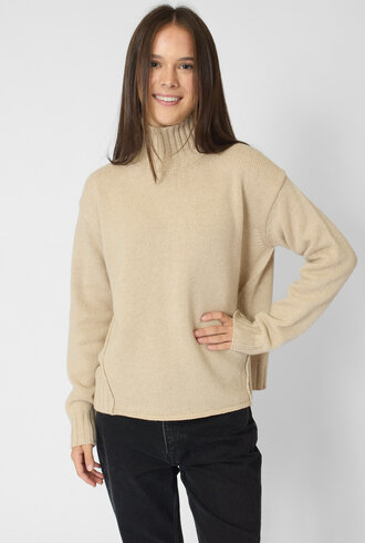 MJW. High Neck Oversized Pullover Oat