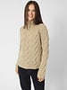 MJW. Donegal Cable Cashmere Pullover Oat