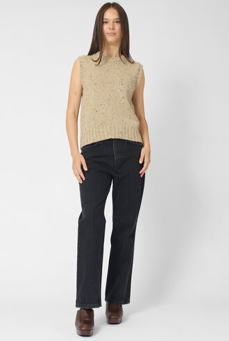 MJW. Tweed Cashmere Vest Oat