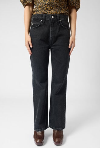Apiece Apart Rene Kick Flare Jean Faded Black