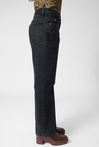 Apiece Apart Rene Kick Flare Jean Faded Black