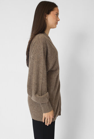 Apiece Apart Tissue Weight Cardigan Hazelnut