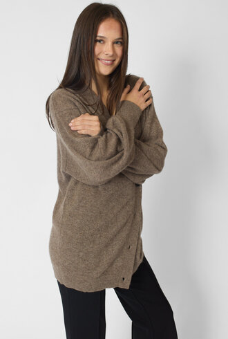 Apiece Apart Tissue Weight Cardigan Hazelnut