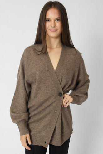 Apiece Apart Tissue Weight Cardigan Hazelnut